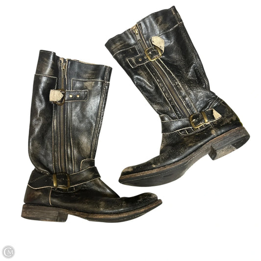 Boots Mid-calf Heels By Bed Stu In Brown, Size: 8