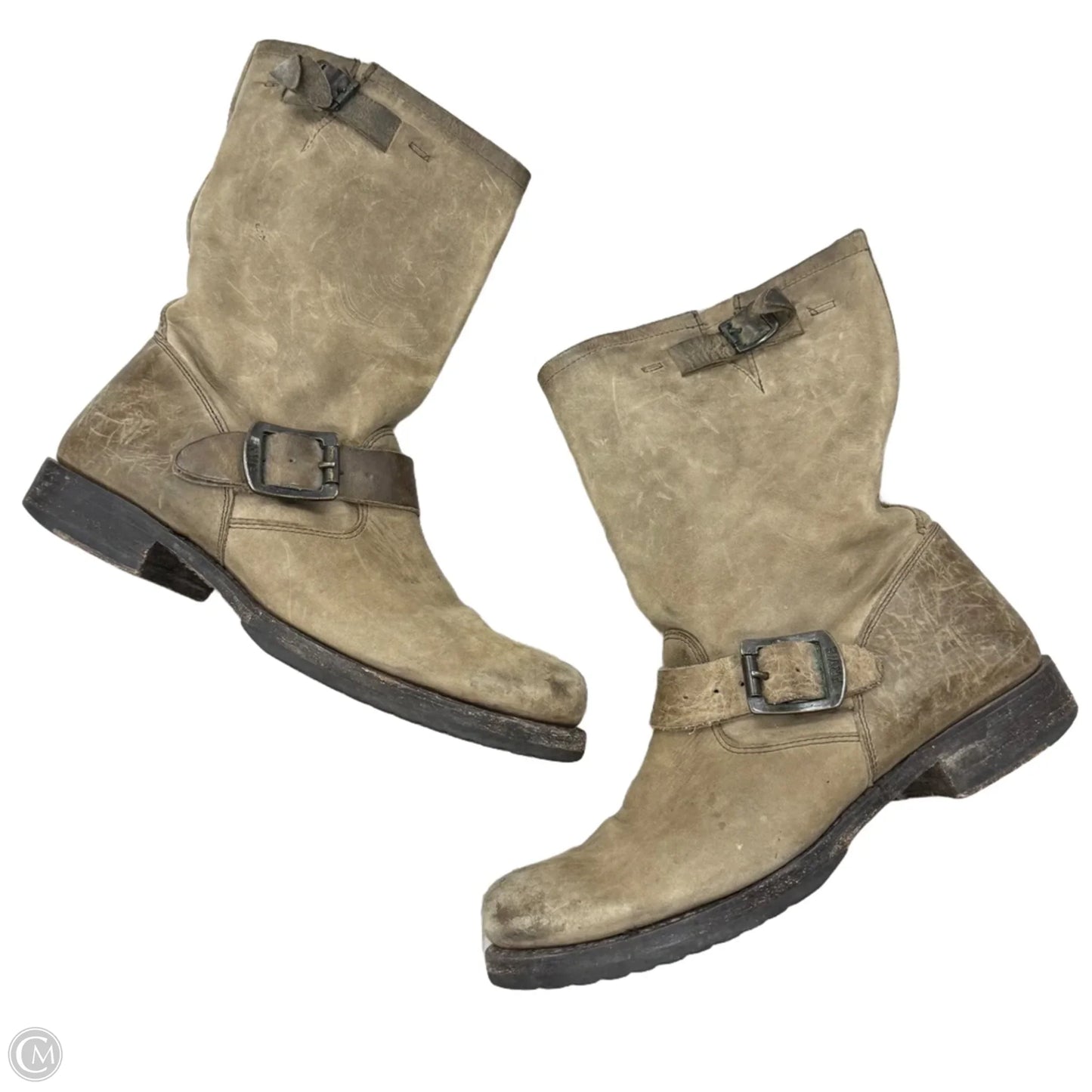 Boots Designer By Frye In Taupe, Size: 6