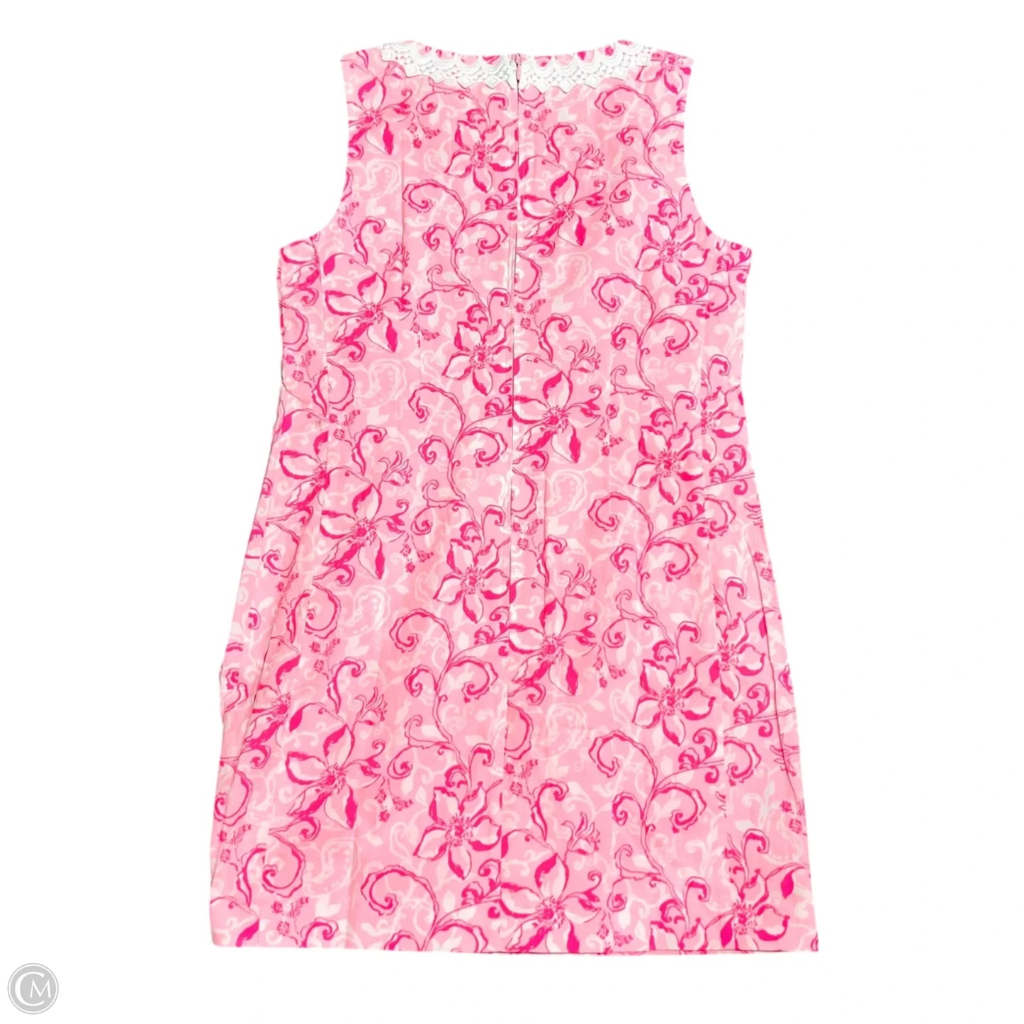 Romper Designer By Lilly Pulitzer In Pink & White, Size: S