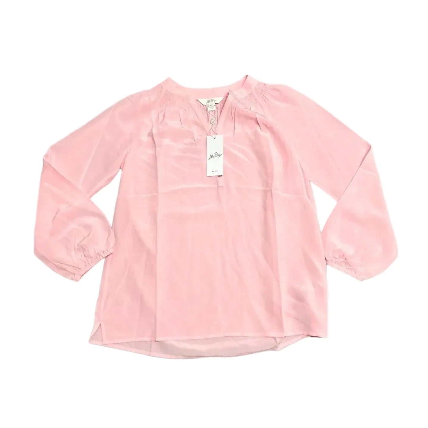 Top Long Sleeve Designer By Lilly Pulitzer In Peach, Size: Xs