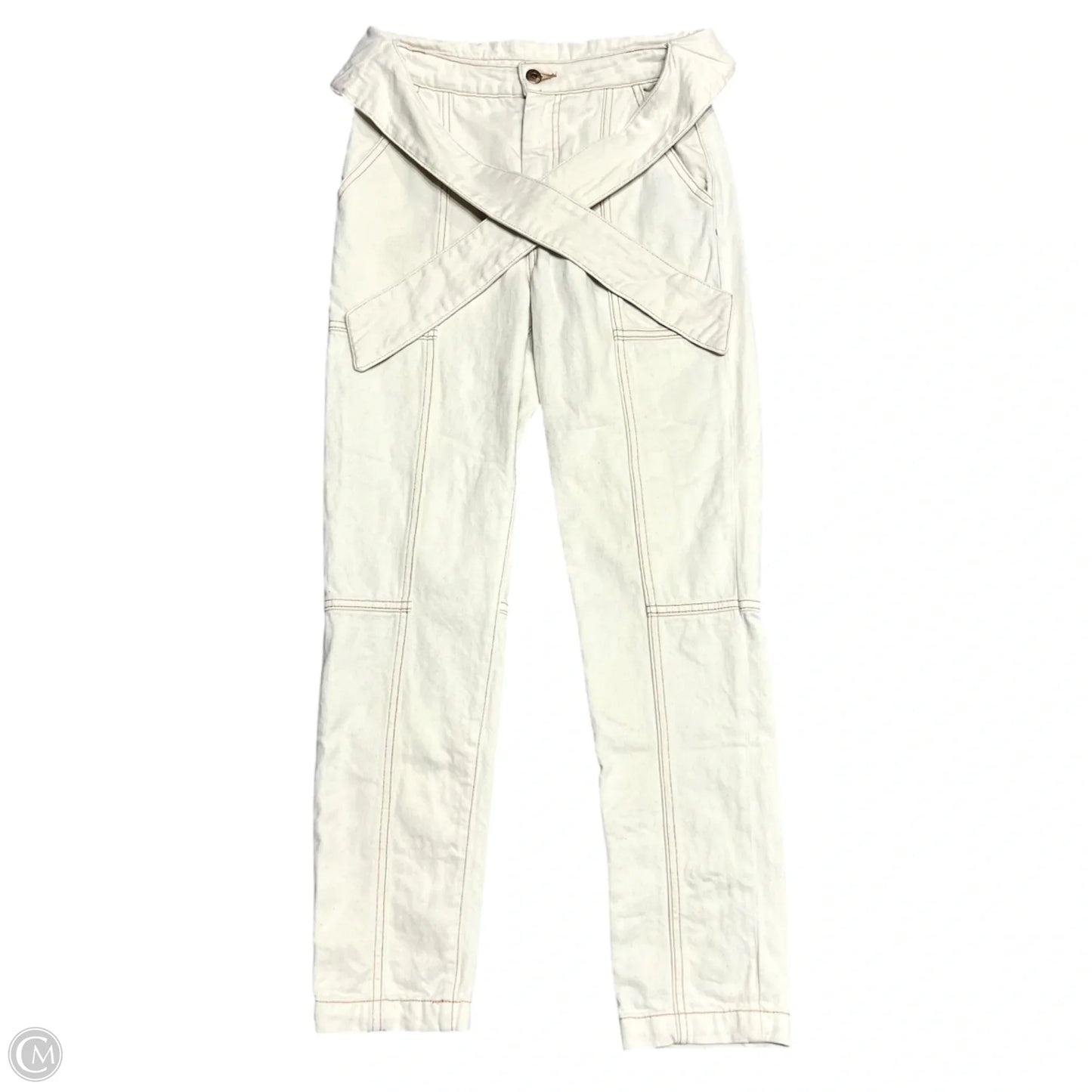 Jeans Wide Leg By Jonathan Simkhai In Cream Denim, Size: 2