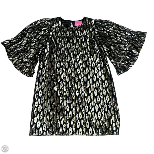 Dress Designer By Lilly Pulitzer In Black & Gold, Size: S