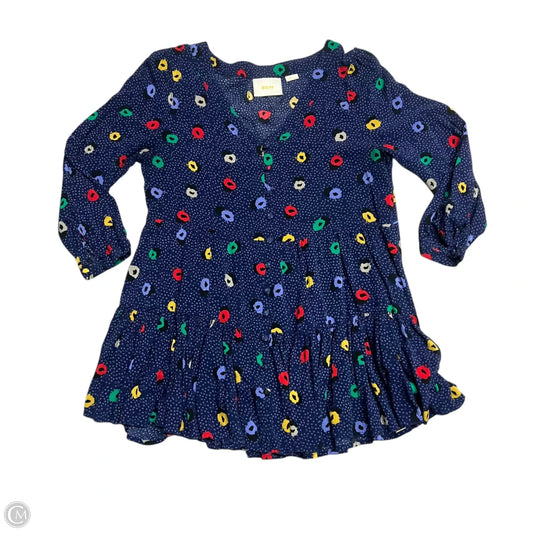 Top Long Sleeve By Maeve In Blue & Red, Size: S