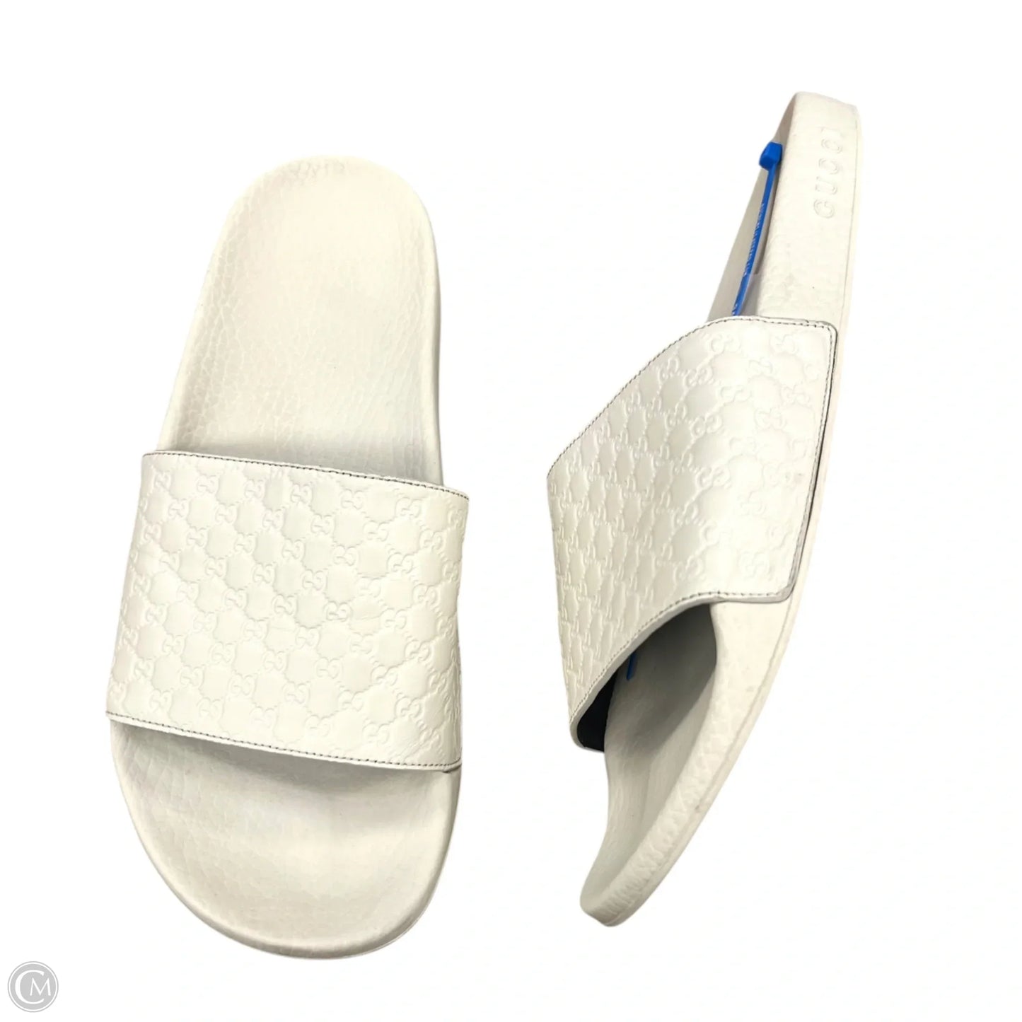 Sandals Luxury Designer By Gucci In Cream, Size: 10.5