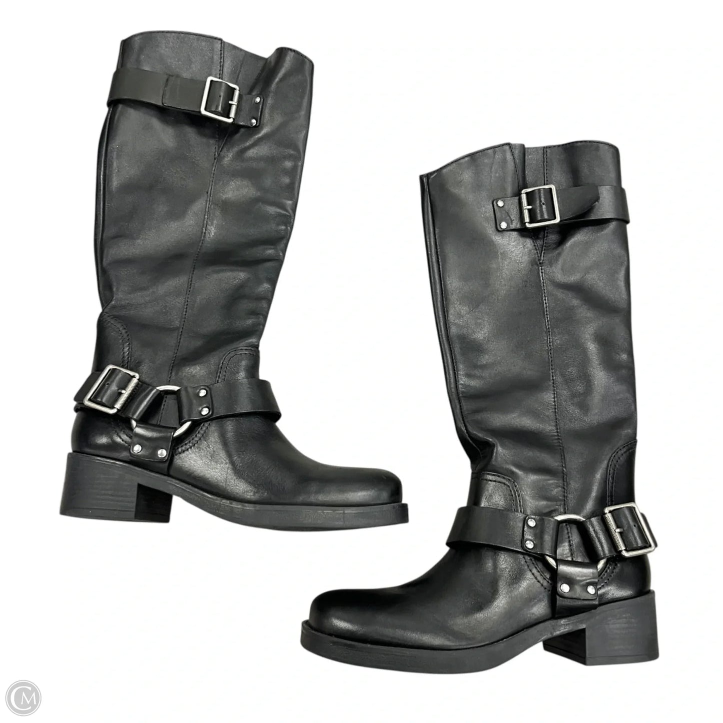 Boots Knee Heels By Arezzo In Black, Size: 7