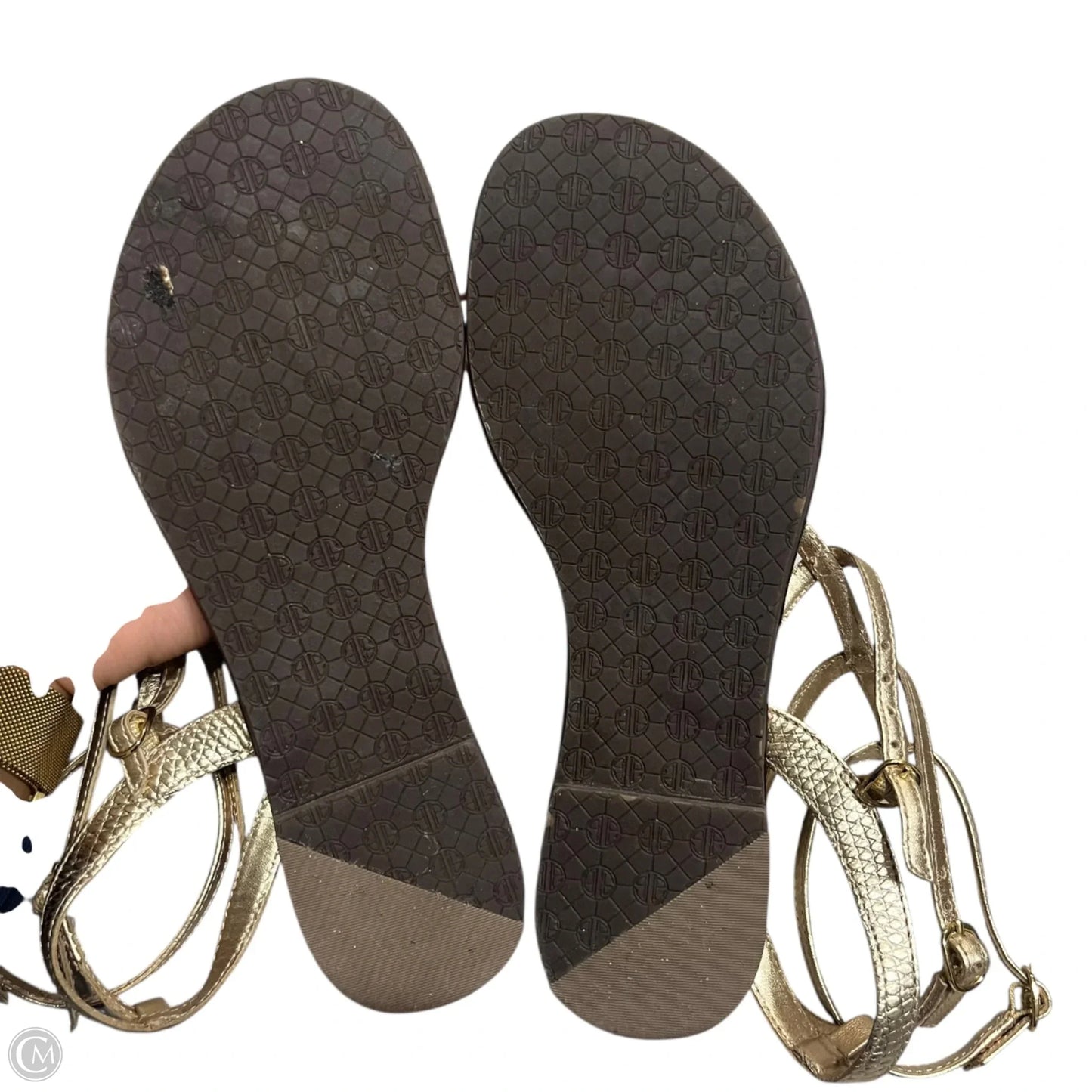 Sandals Designer By Lilly Pulitzer In Gold, Size: 6