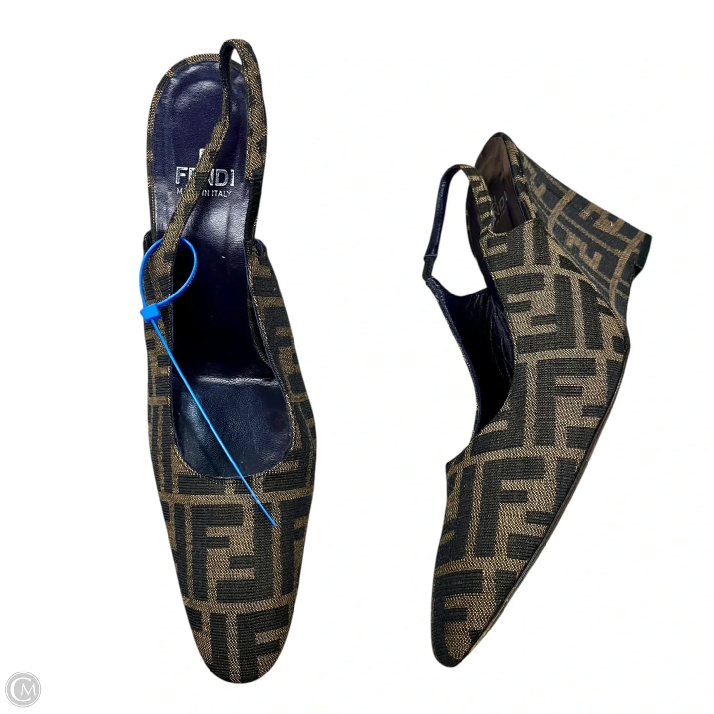 Shoes Luxury Designer By Fendi In Black & Brown, Size: 10