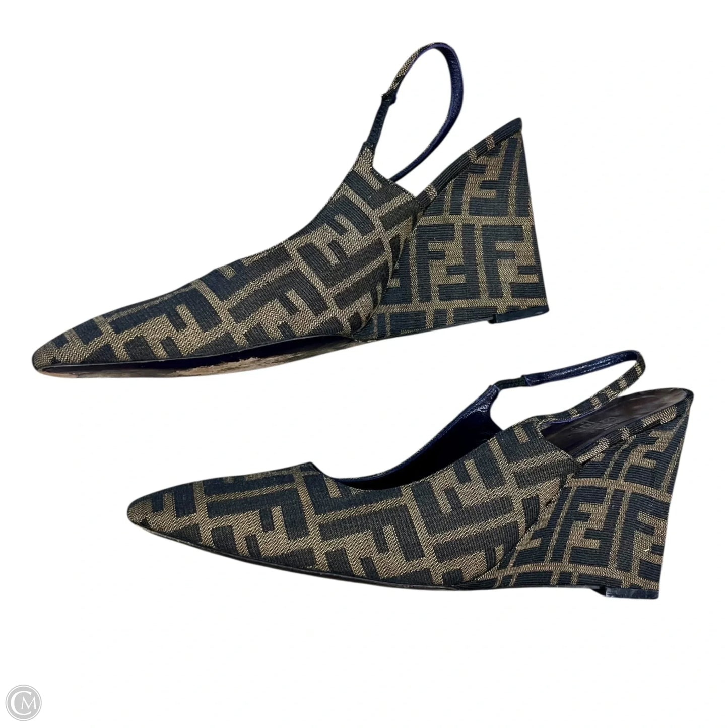 Shoes Luxury Designer By Fendi In Black & Brown, Size: 10