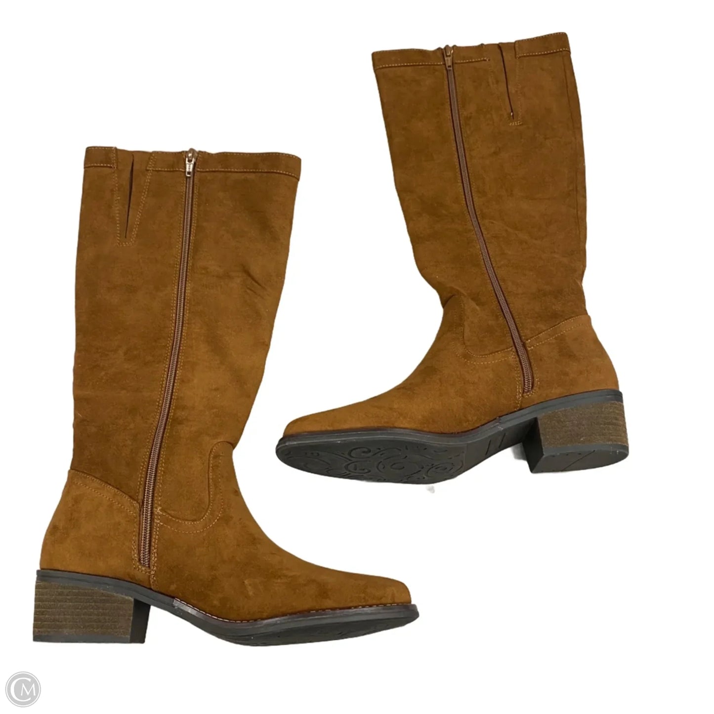 Boots Knee Heels By White Mountain In Brown, Size: 9