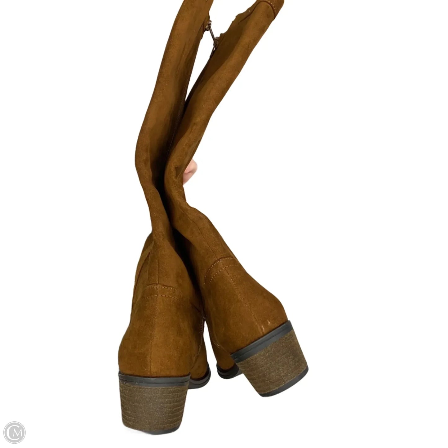 Boots Knee Heels By White Mountain In Brown, Size: 9