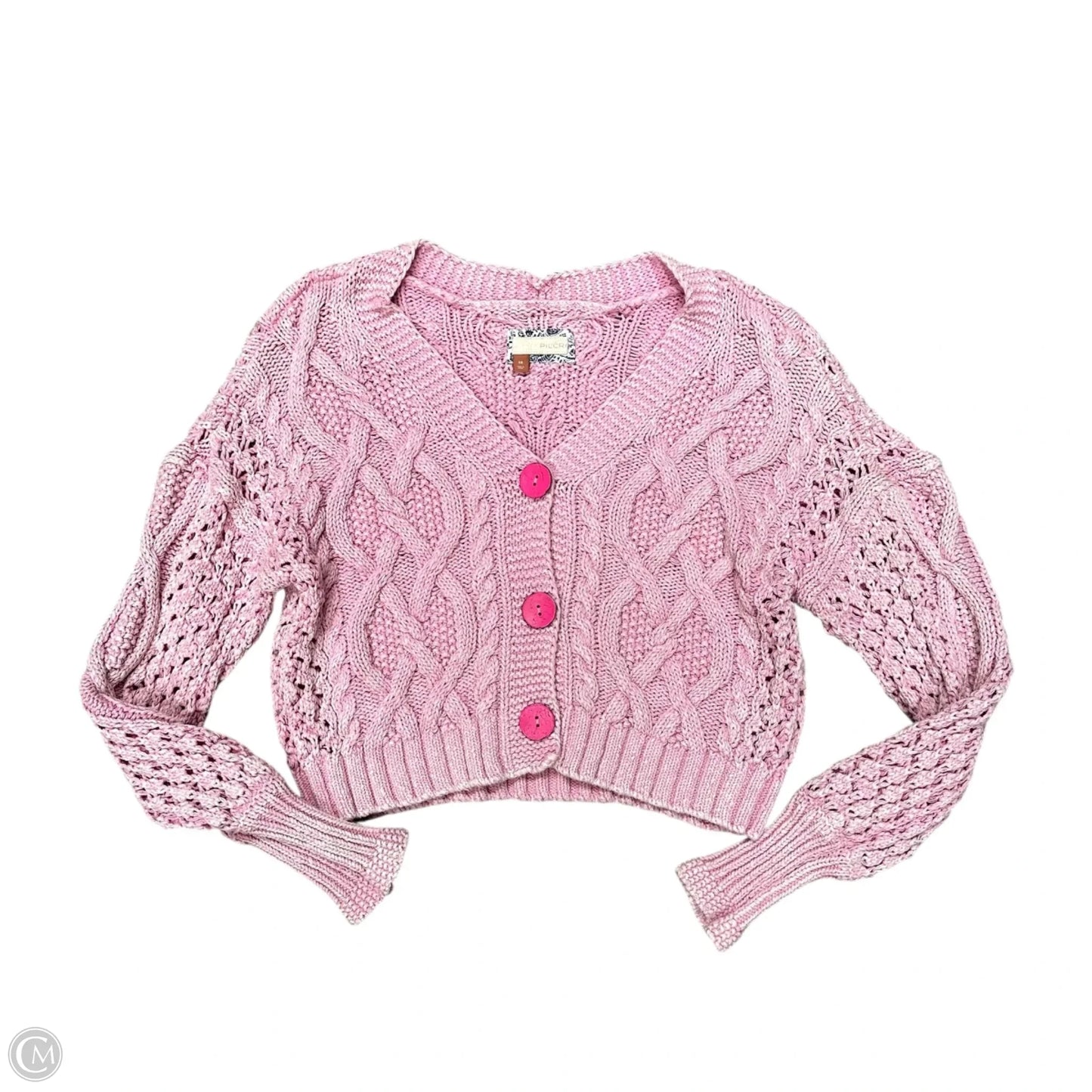 Sweater Cardigan By Pilcro In Pink, Size: Xs