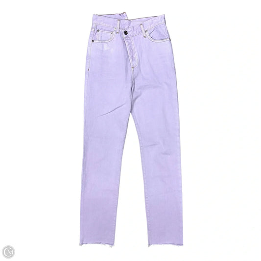 Jeans Straight By Agolde In Purple Denim, Size: 0