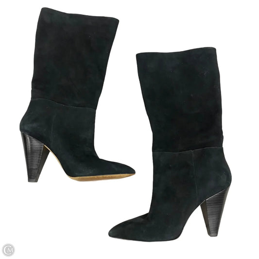 Boots Knee Heels By Something Navy In Black, Size: 9