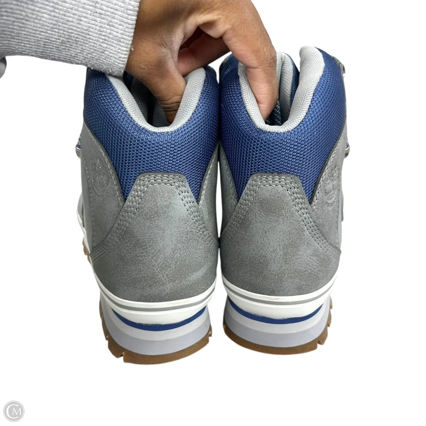 Boots Hiking By Timberland In Blue & Grey, Size: 8