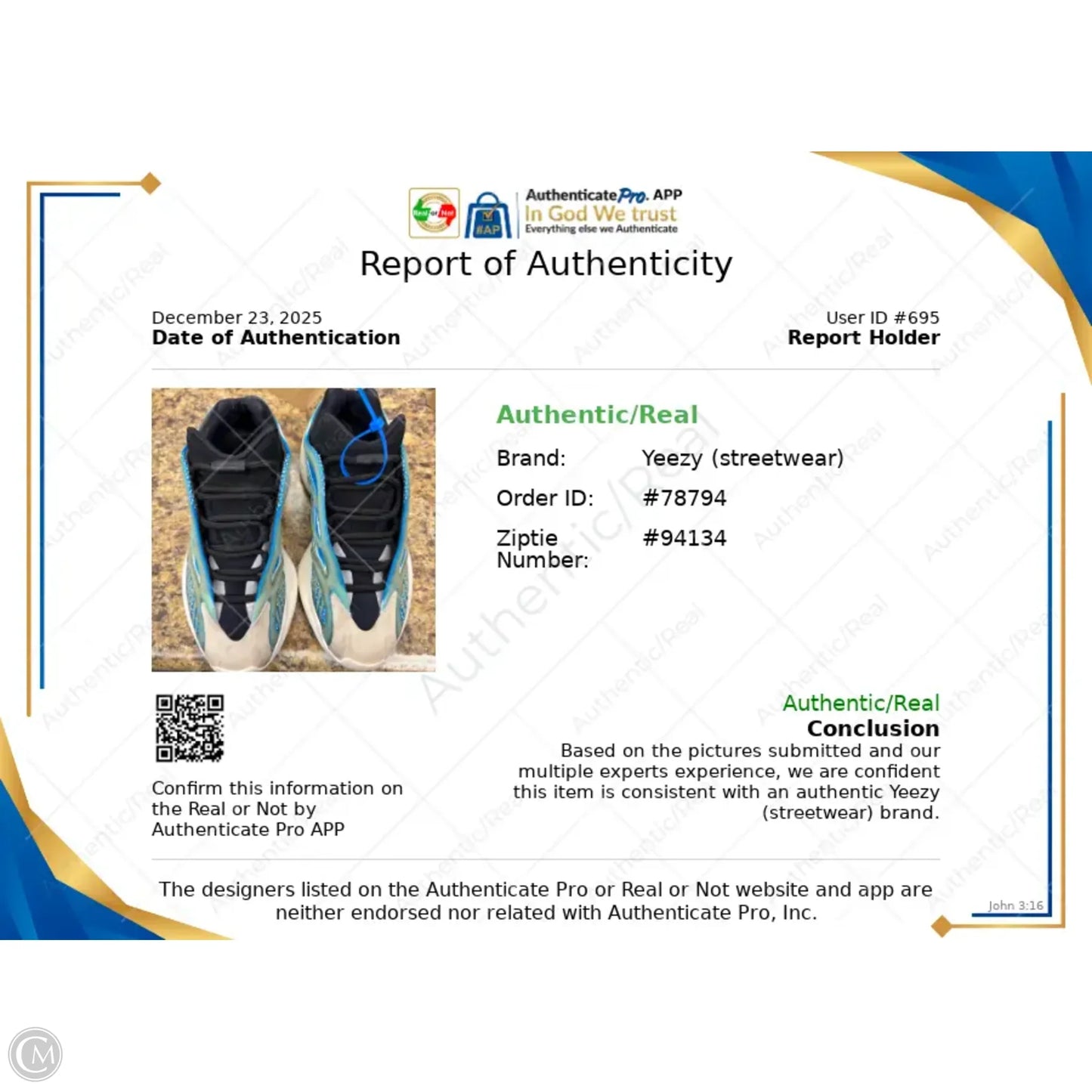 Shoes Luxury Designer By Yeezy In Blue, Size: 7