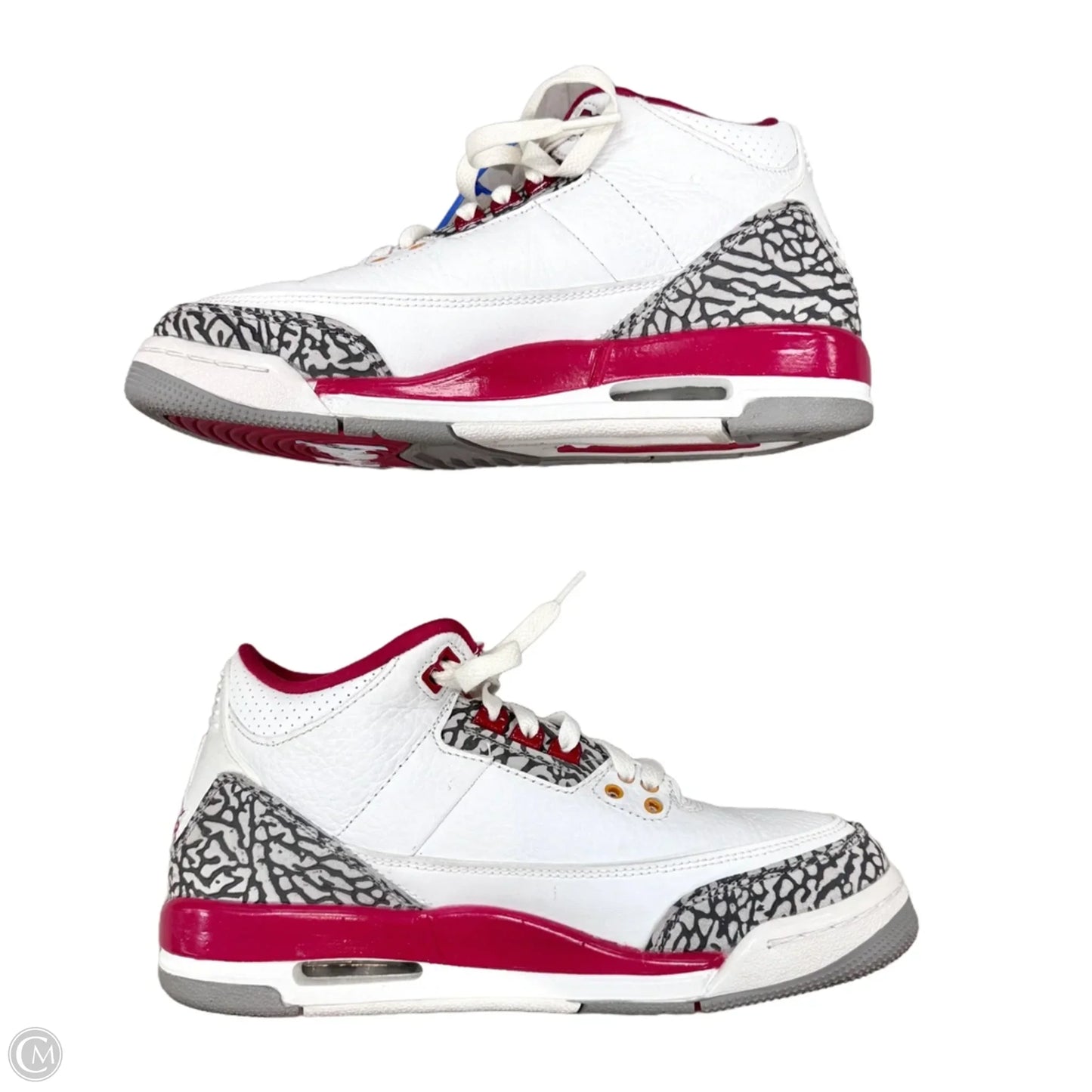 Shoes Luxury Designer By Jordan In Red & White, Size: 8