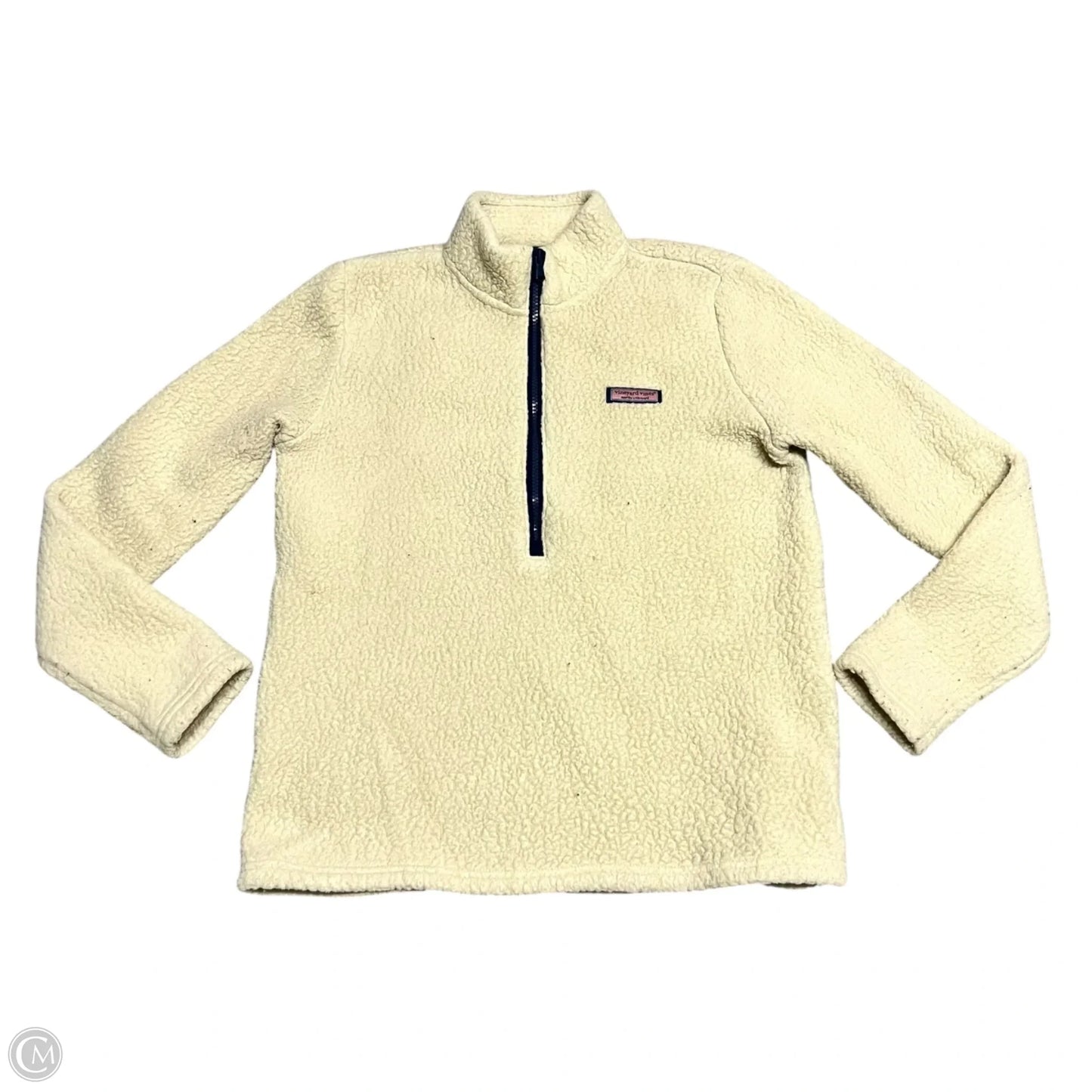 Sweatshirt Collar By Vineyard Vines In Tan, Size: S