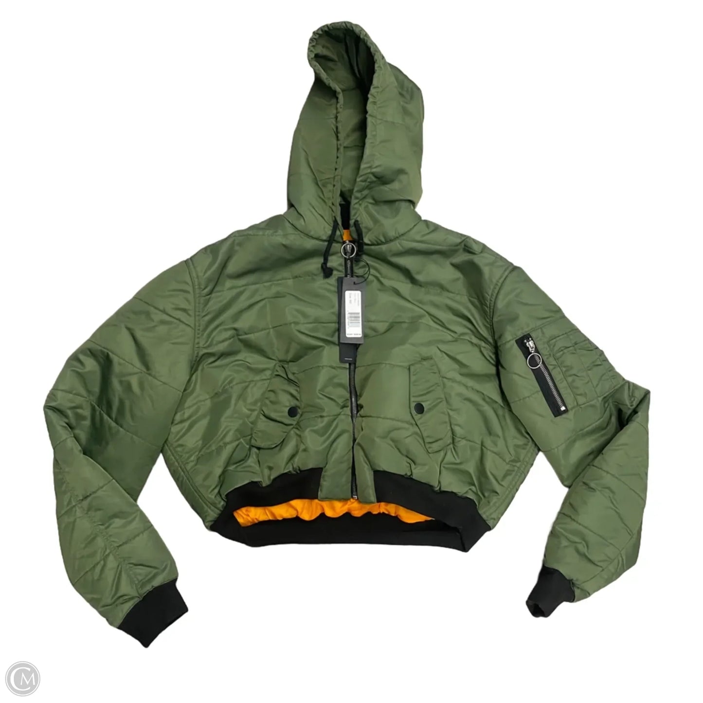 Coat Puffer & Quilted By Hudson In Green, Size: M