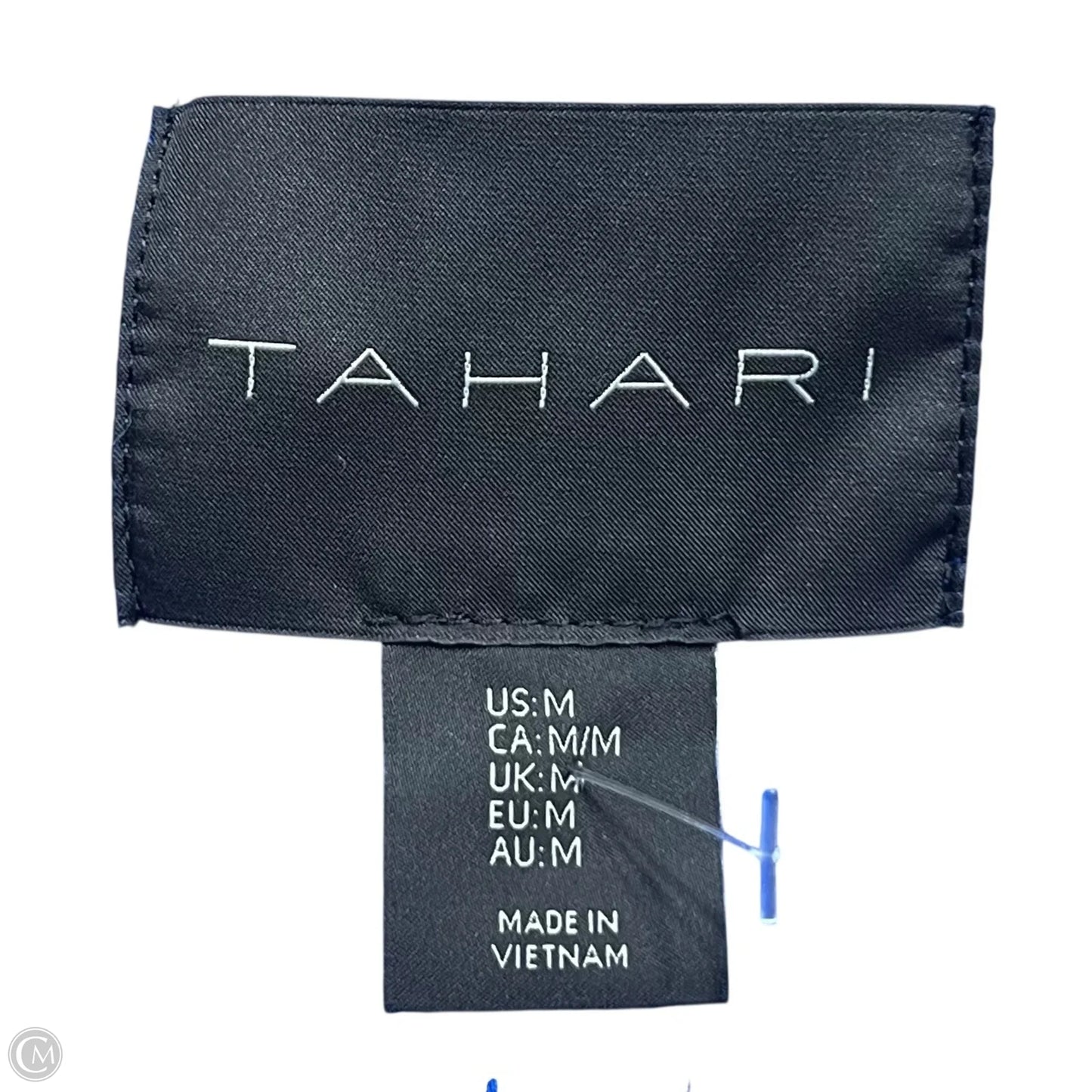 Jacket Moto By Tahari In Blue, Size: M