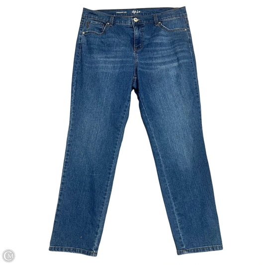 Jeans Straight By Style And Company In Blue Denim, Size: 14