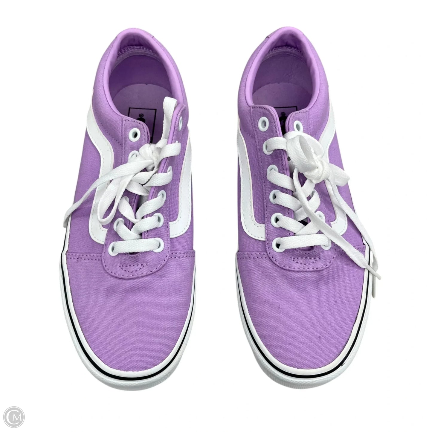 Shoes Sneakers By Vans In Purple & White, Size: 9