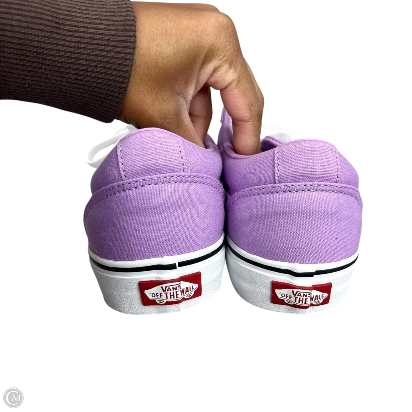 Shoes Sneakers By Vans In Purple & White, Size: 9