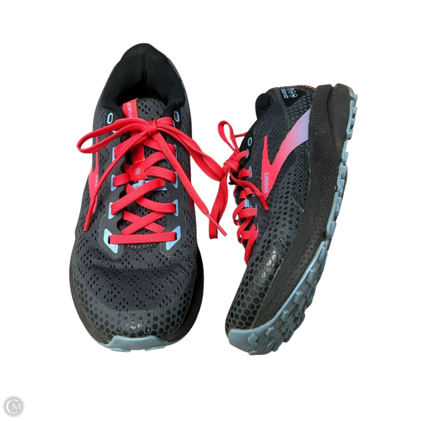 Shoes Athletic By Brooks In Grey & Red, Size: 6