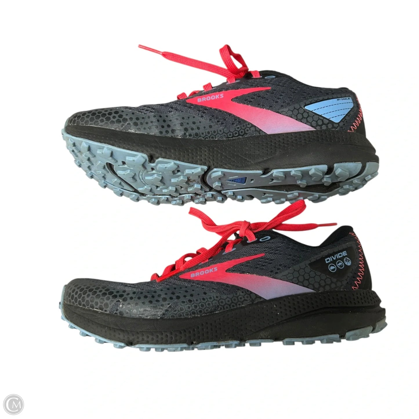 Shoes Athletic By Brooks In Grey & Red, Size: 6