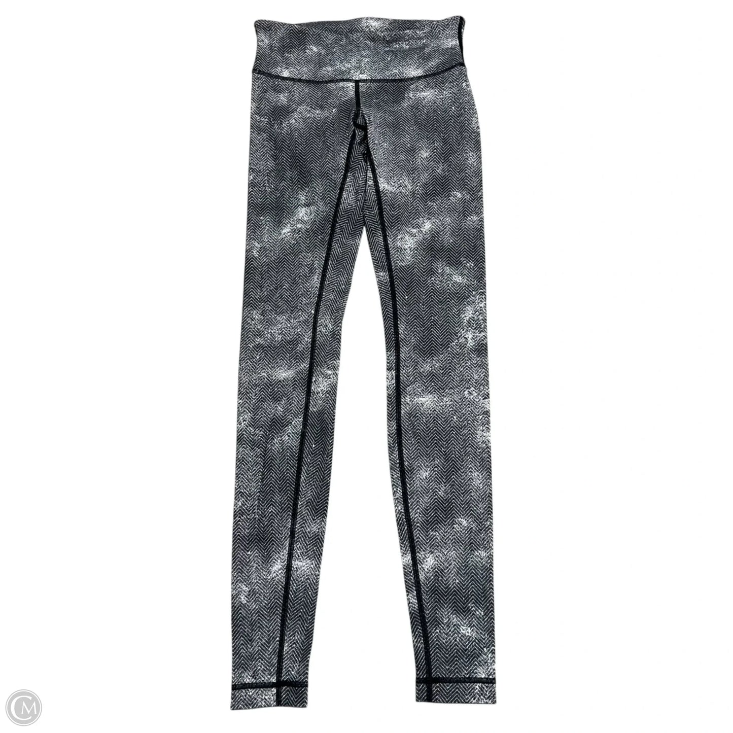 Athletic Leggings By Lululemon In Black & White, Size: 4