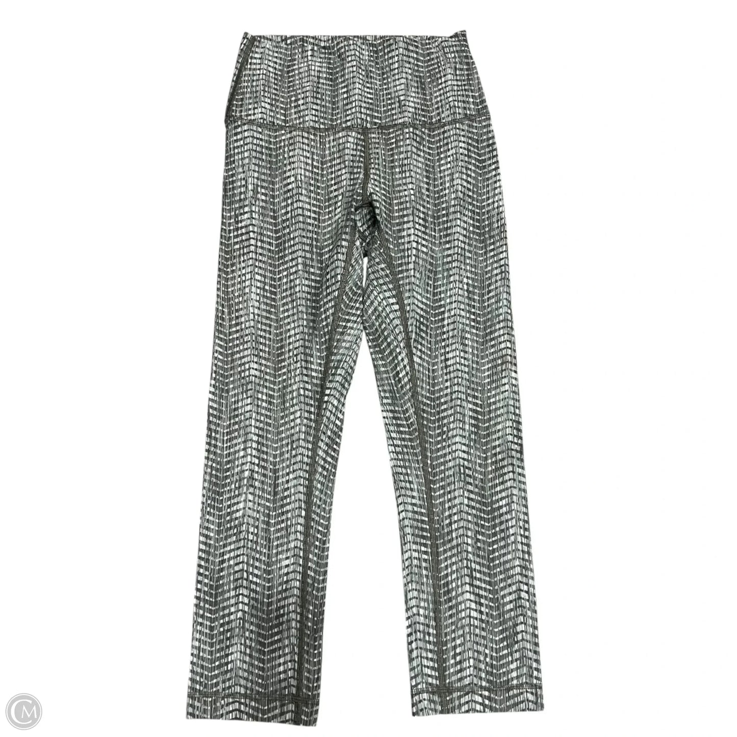 Athletic Leggings Capris By Lululemon In Green & White, Size: 4