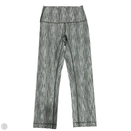 Athletic Leggings Capris By Lululemon In Green & White, Size: 4