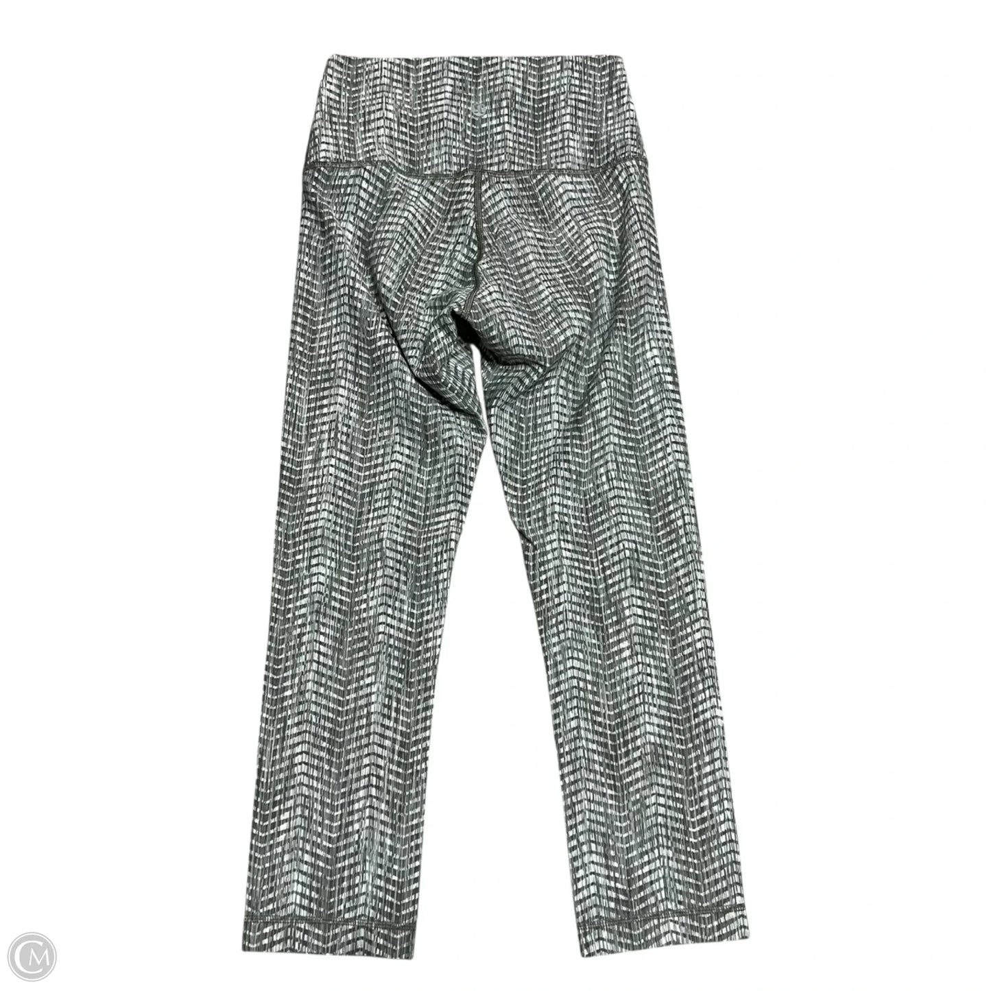 Athletic Leggings Capris By Lululemon In Green & White, Size: 4