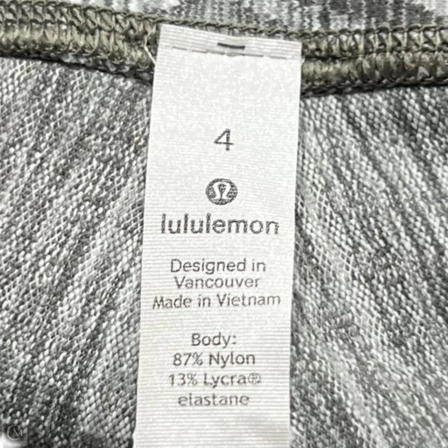 Athletic Leggings Capris By Lululemon In Green & White, Size: 4