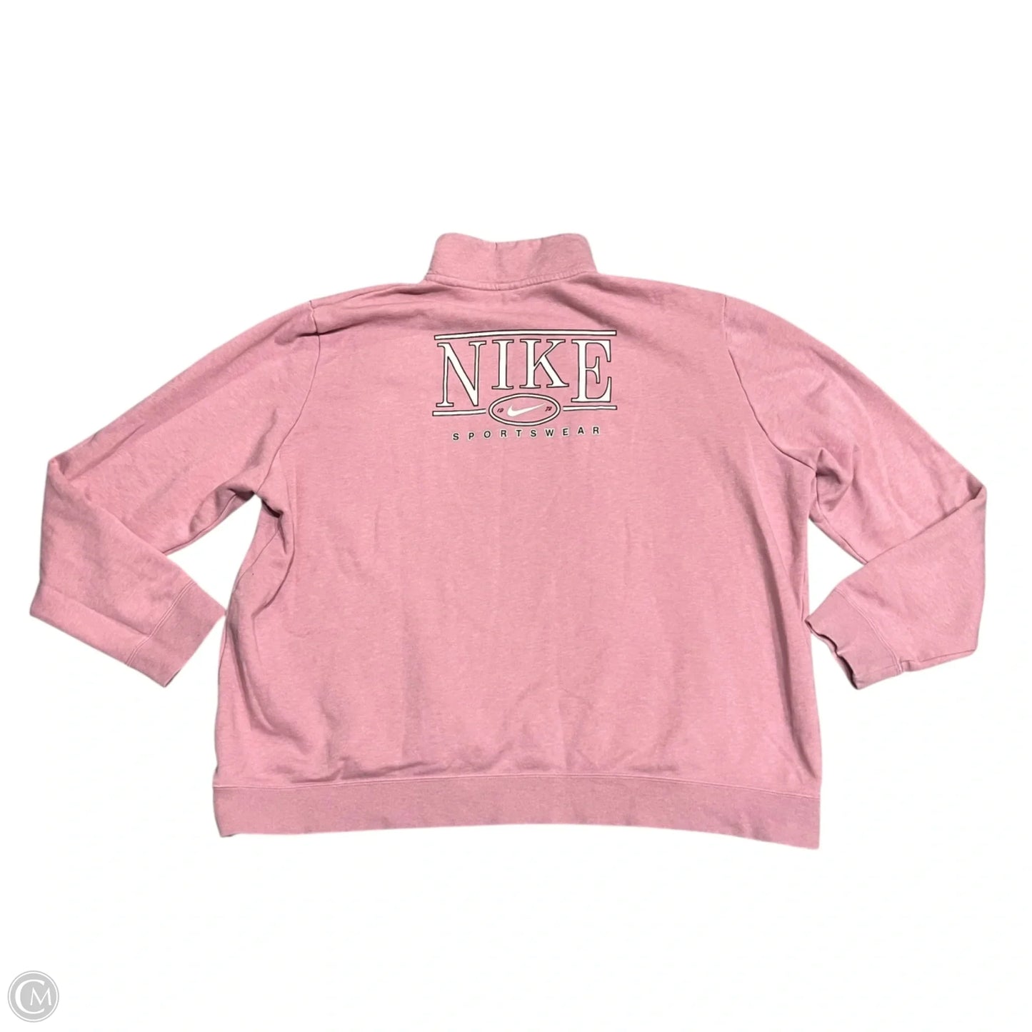 Athletic Sweatshirt Collar By Nike In Pink, Size: Xxl