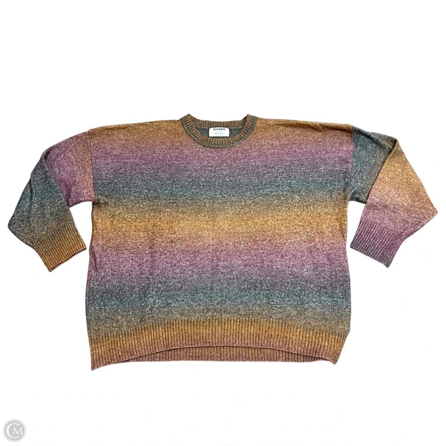 Sweater By Old Navy In Orange & Purple, Size: L