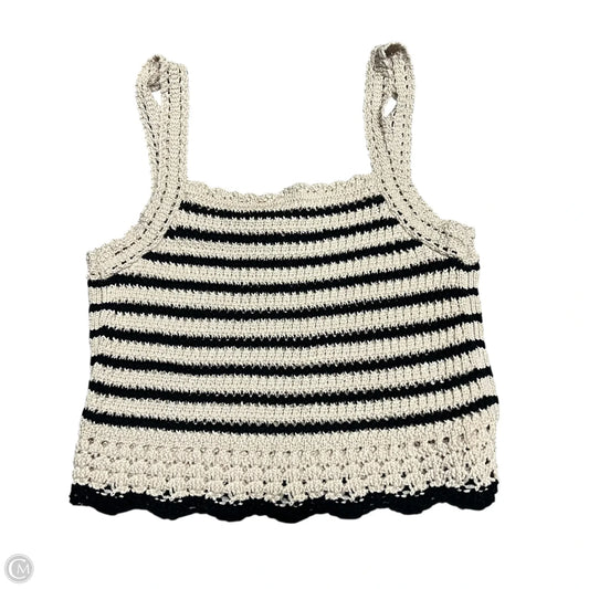 Top Sleeveless By Madewell In Black & Cream, Size: Xl