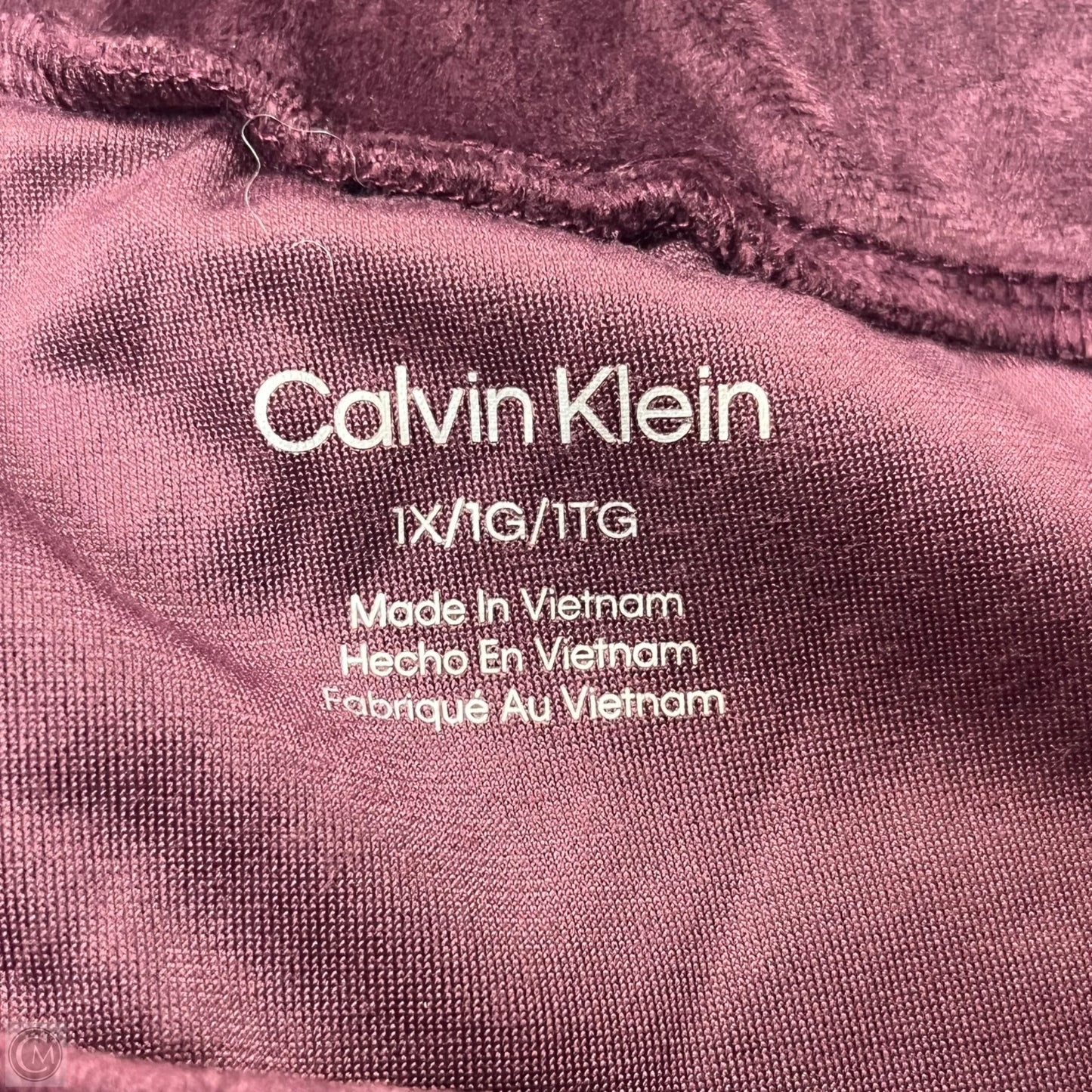 Pants Lounge By Calvin Klein In Purple, Size: 18