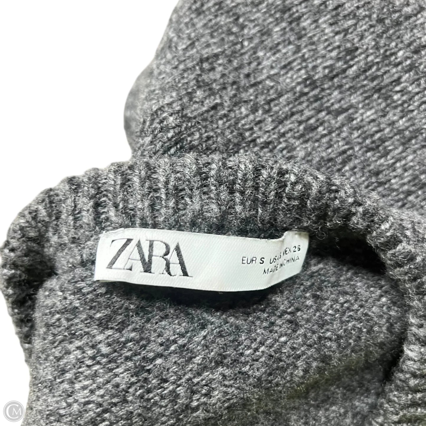 Sweater Short Sleeve By Zara In Grey, Size: S