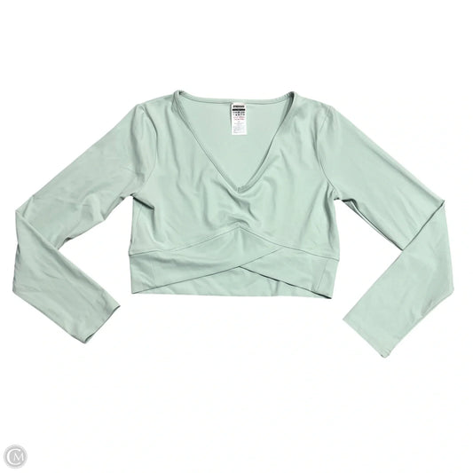 Athletic Top Long Sleeve Crewneck By Gym Shark In Green, Size: M