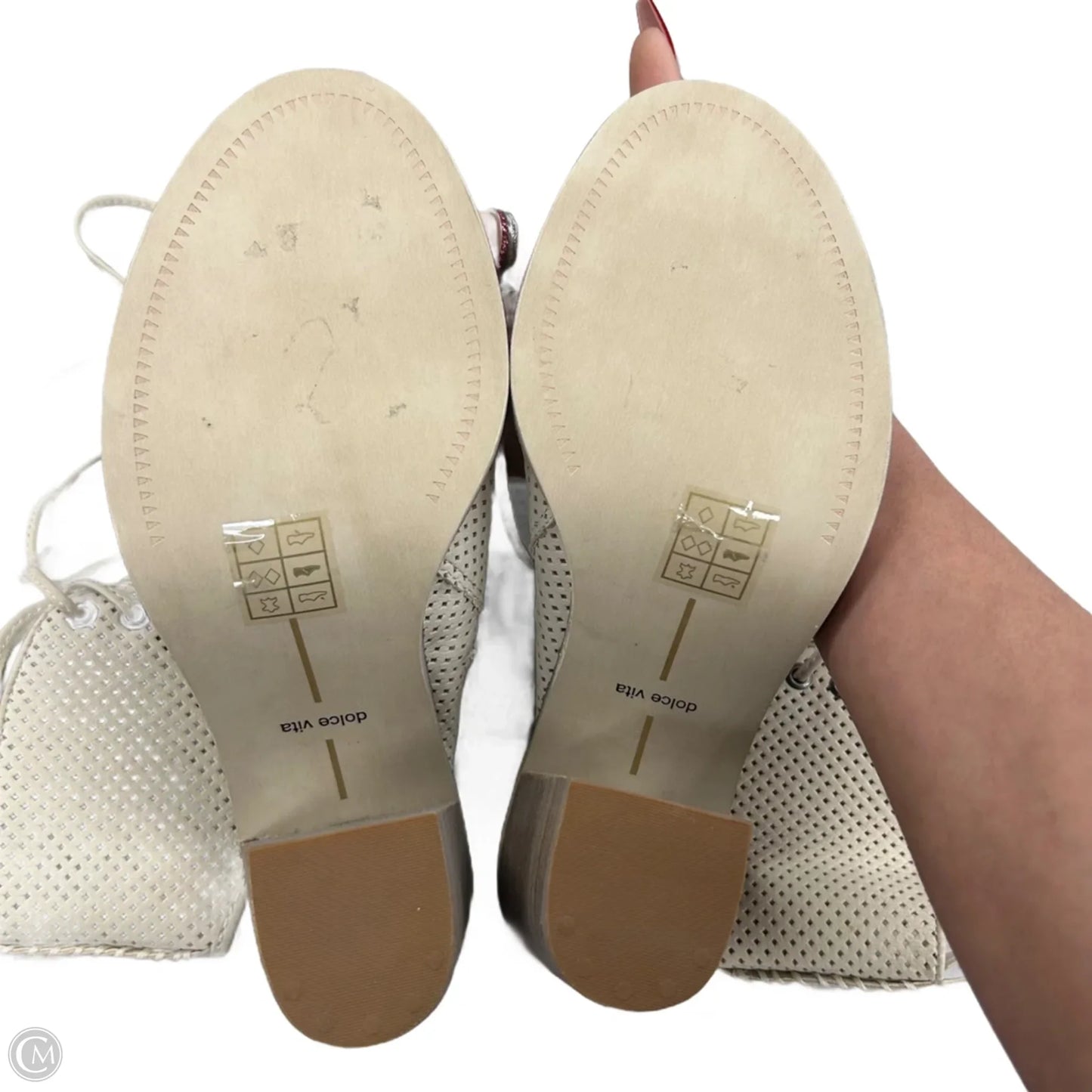 Sandals Heels Block By Dolce Vita In Tan, Size: 9