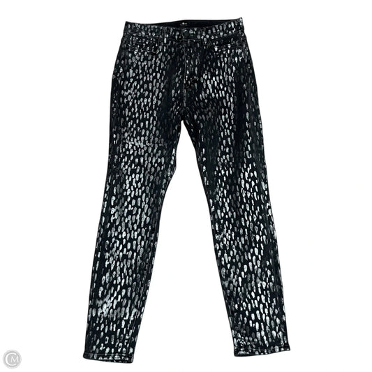 Jeans Skinny By 7 For All Mankind In Grey Denim, Size: 8