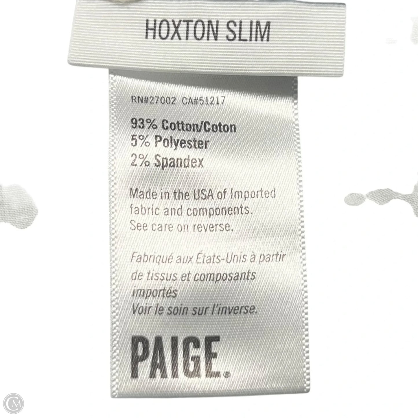 Jeans Straight By Paige In Blue Denim, Size: 6