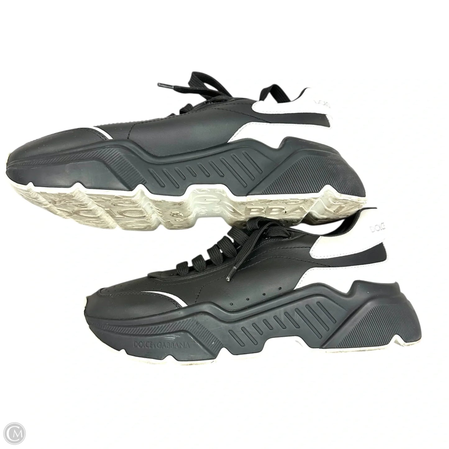 Shoes Luxury Designer By Dolce And Gabbana In Black & White, Size: 7.5