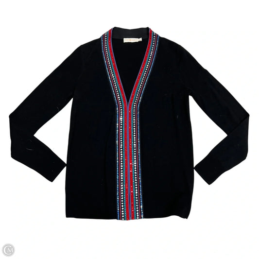 Top Long Sleeve Designer By Tory Burch In Black & Red, Size: Xs