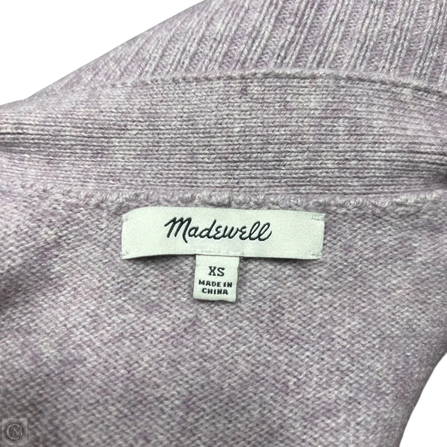 Sweater Cardigan By Madewell In Purple, Size: Xs