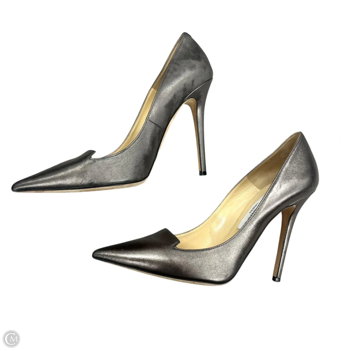 Shoes Luxury Designer By Jimmy Choo In Grey, Size: 8