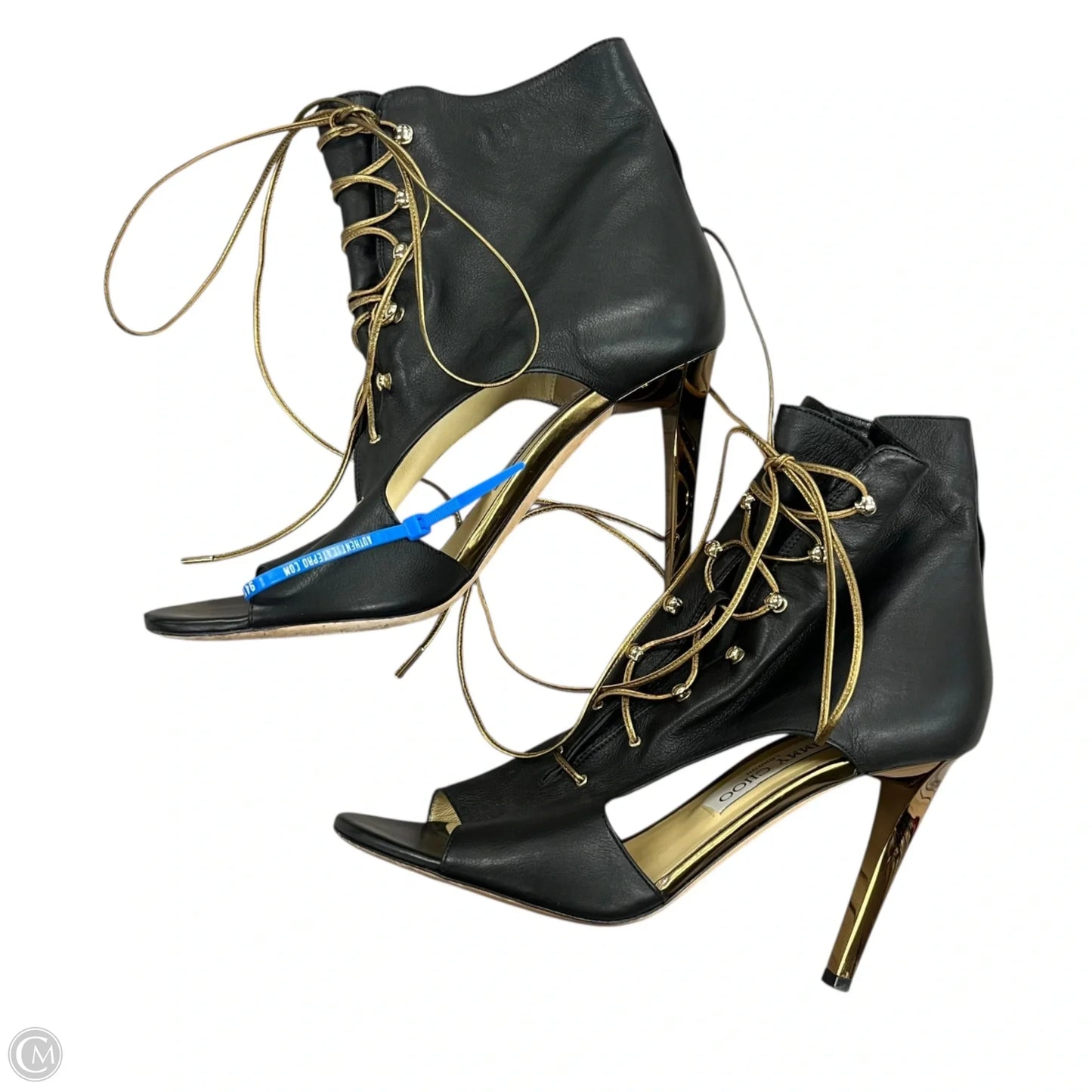 Sandals Luxury Designer By Jimmy Choo In Black, Size: 8