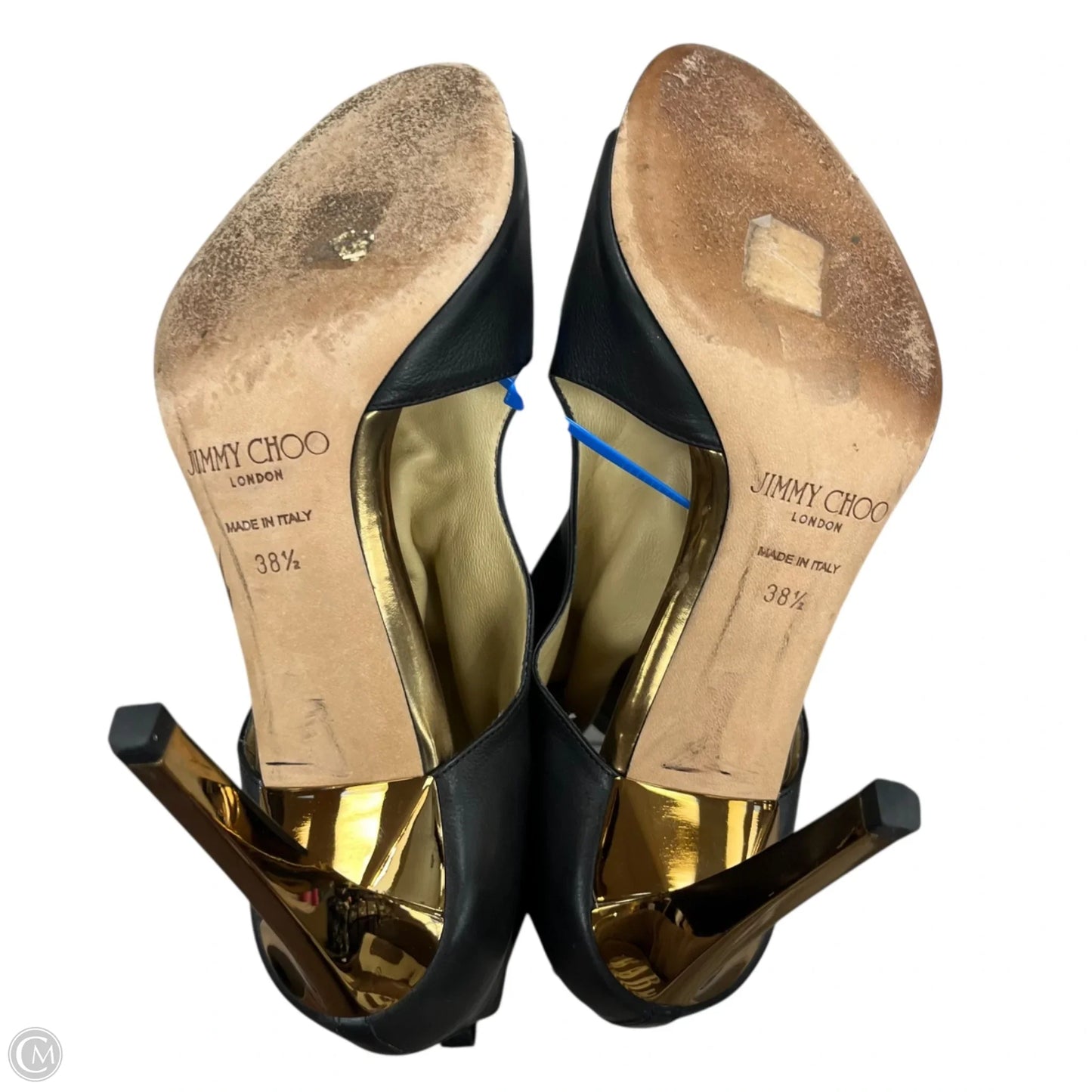 Sandals Luxury Designer By Jimmy Choo In Black, Size: 8