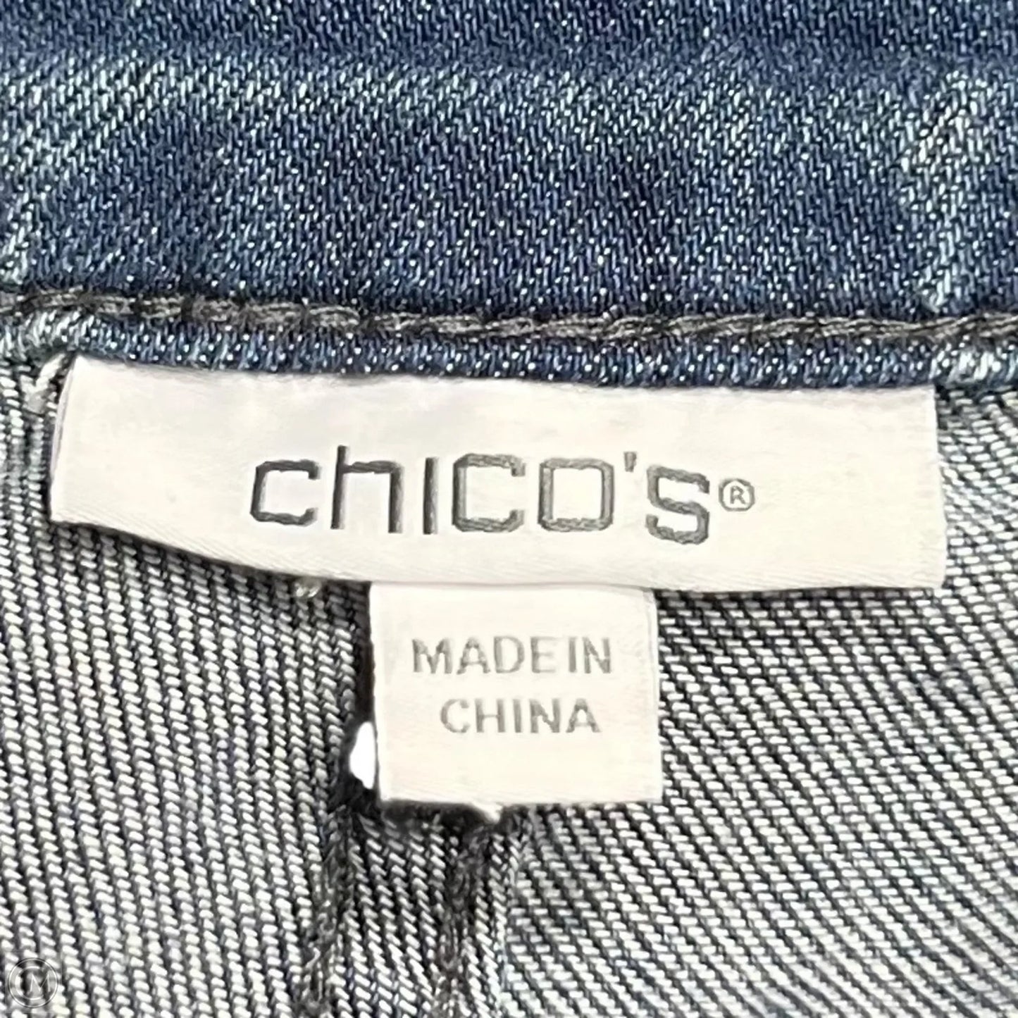 Jeans Cropped By Chicos In Blue Denim, Size: 4