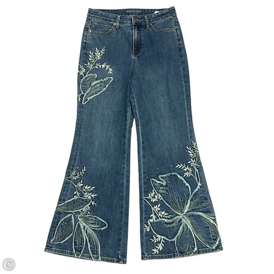 Jeans Flared By Chicos In Blue Denim, Size: 4
